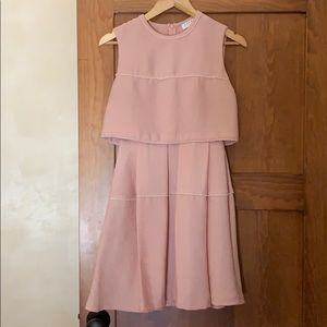 Sandro Pink dress with Pearl Lined Detail 💘